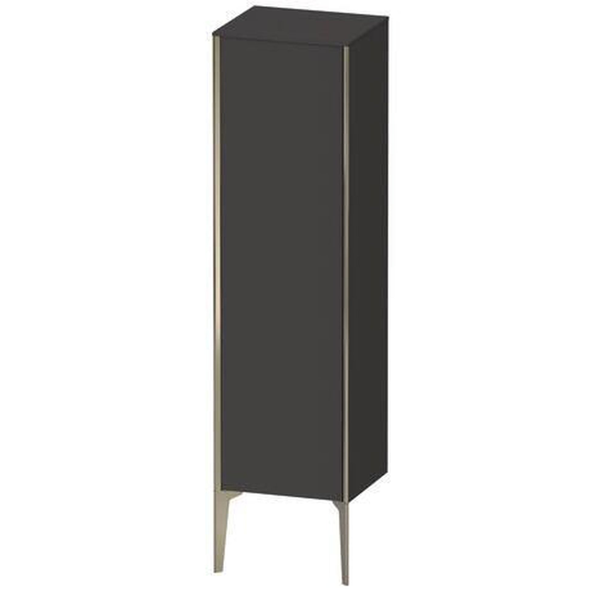 Duravit Xviu 16" x 52" Semi Tall Cabinet With Left Hinge, Champagne Matt and Graphite Super Matt Finish (XV1325LB180)