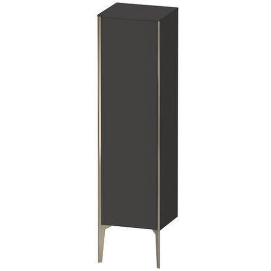 Duravit Xviu 16" x 52" Semi Tall Cabinet With Left Hinge, Champagne Matt and Graphite Super Matt Finish (XV1325LB180)