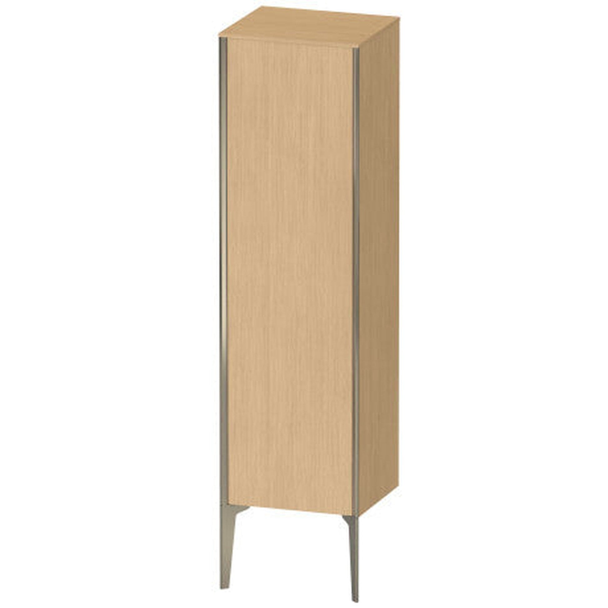Duravit Xviu 16" x 52" Semi Tall Cabinet With Left Hinge, Champagne Matt and Natural Oak Finish (XV1325LB130)