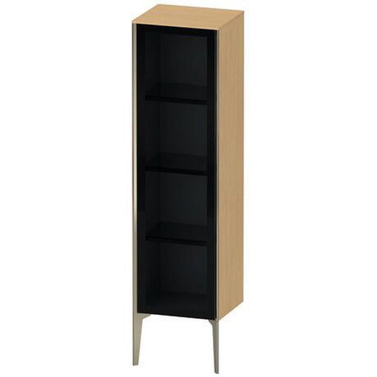 Duravit Xviu 16" x 52" Semi Tall Cabinet With Left Hinge, Champagne Matt and Natural Oak Finish (XV1367LB130)
