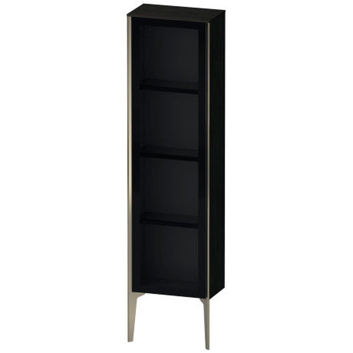 Duravit Xviu 16" x 52" Semi Tall Cabinet With Left Hinge, Champagne Matt and Oak Black Finish (XV1365LB116)