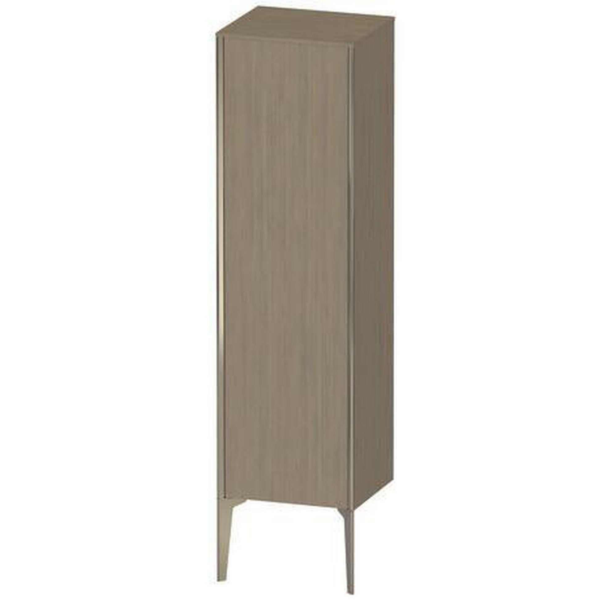 Duravit Xviu 16" x 52" Semi Tall Cabinet With Left Hinge, Champagne Matt and Oak Terra Finish (XV1325LB135)