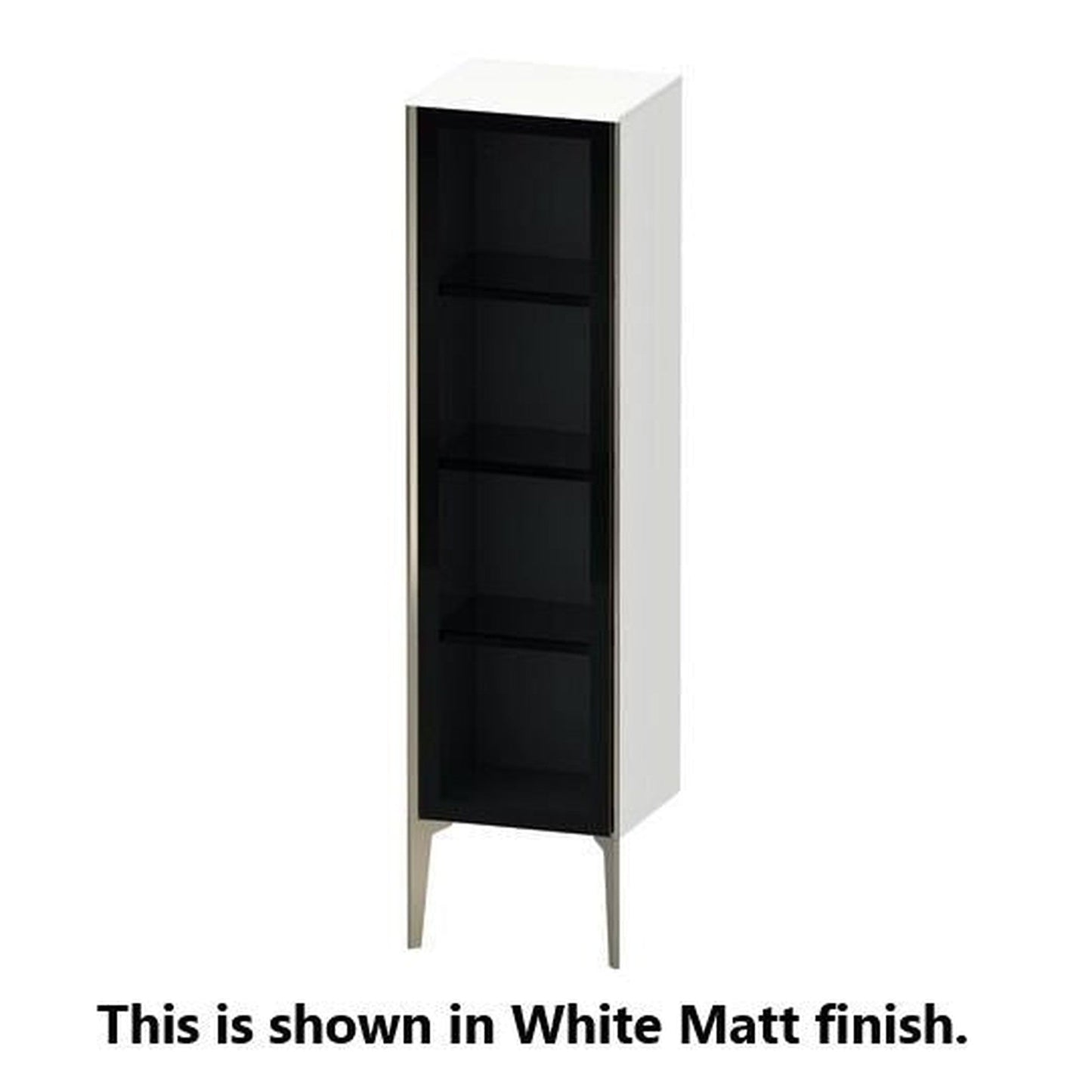 Duravit Xviu 16" x 52" Semi Tall Cabinet With Left Hinge, Champagne Matt and Pine Silver Finish (XV1367LB131)