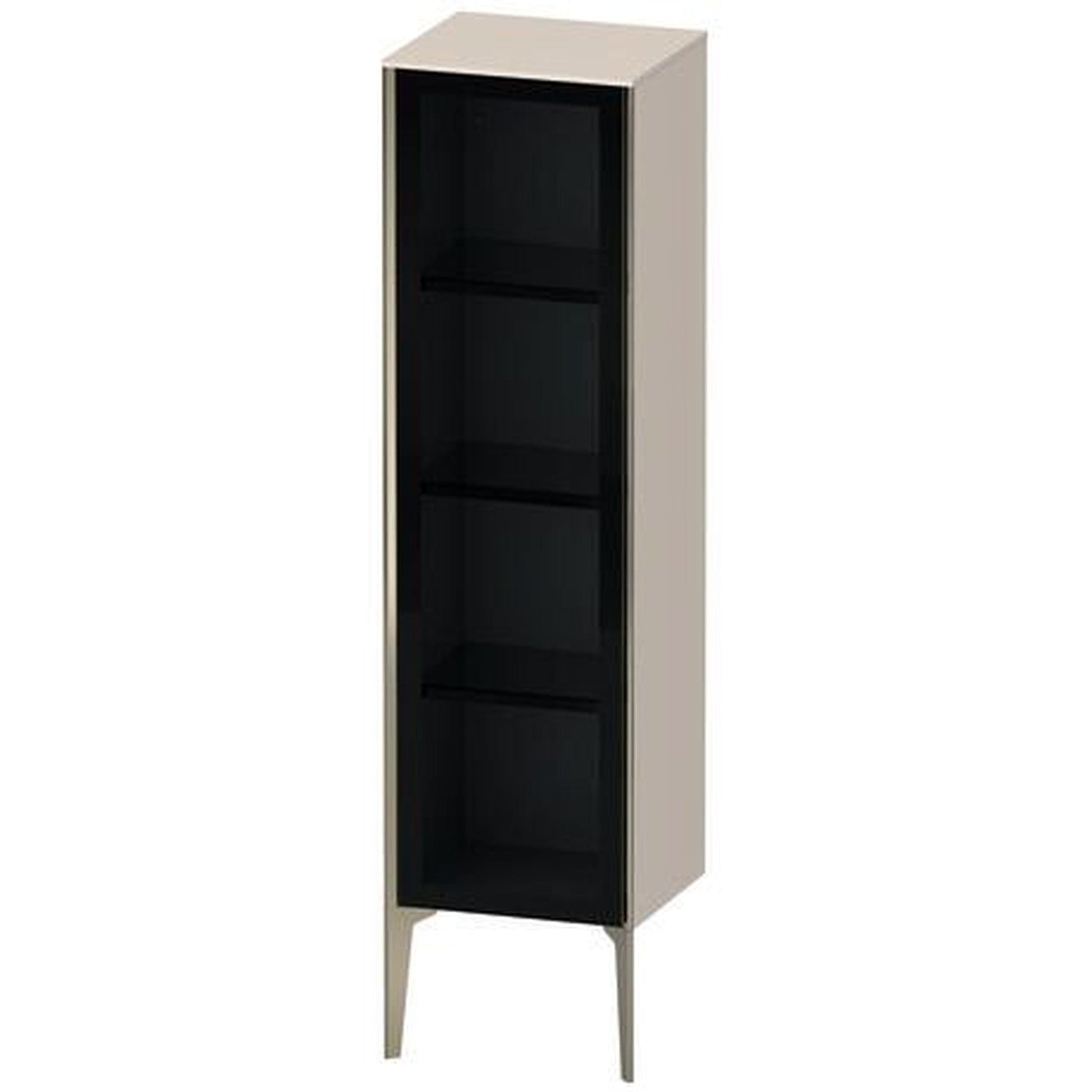 Duravit Xviu 16" x 52" Semi Tall Cabinet With Left Hinge, Champagne Matt and Taupe Matt Finish (XV1367LB191)