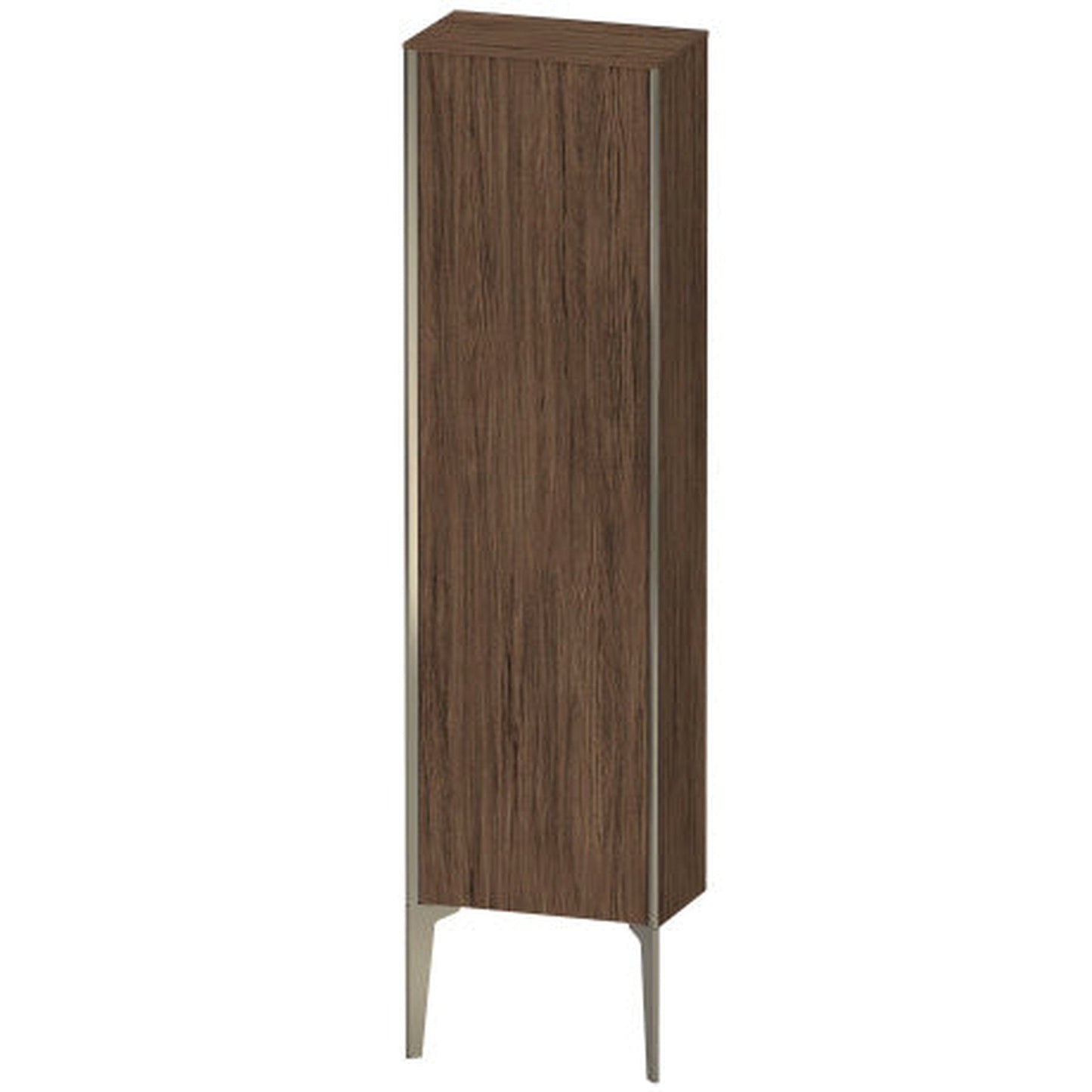 Duravit Xviu 16" x 52" Semi Tall Cabinet With Left Hinge, Champagne Matt and Walnut Dark Finish (XV1315-LB)