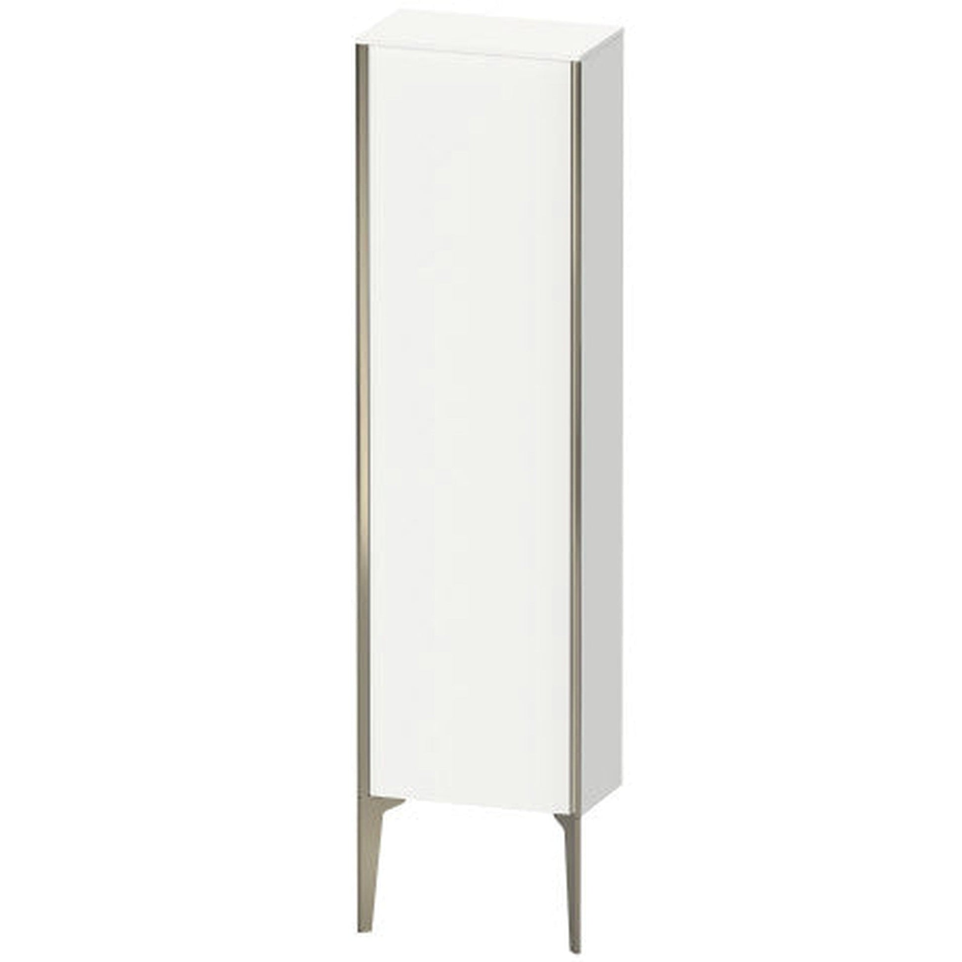 Duravit Xviu 16" x 52" Semi Tall Cabinet With Left Hinge, Champagne Matt and White Matt Finish (XV1315-LB)