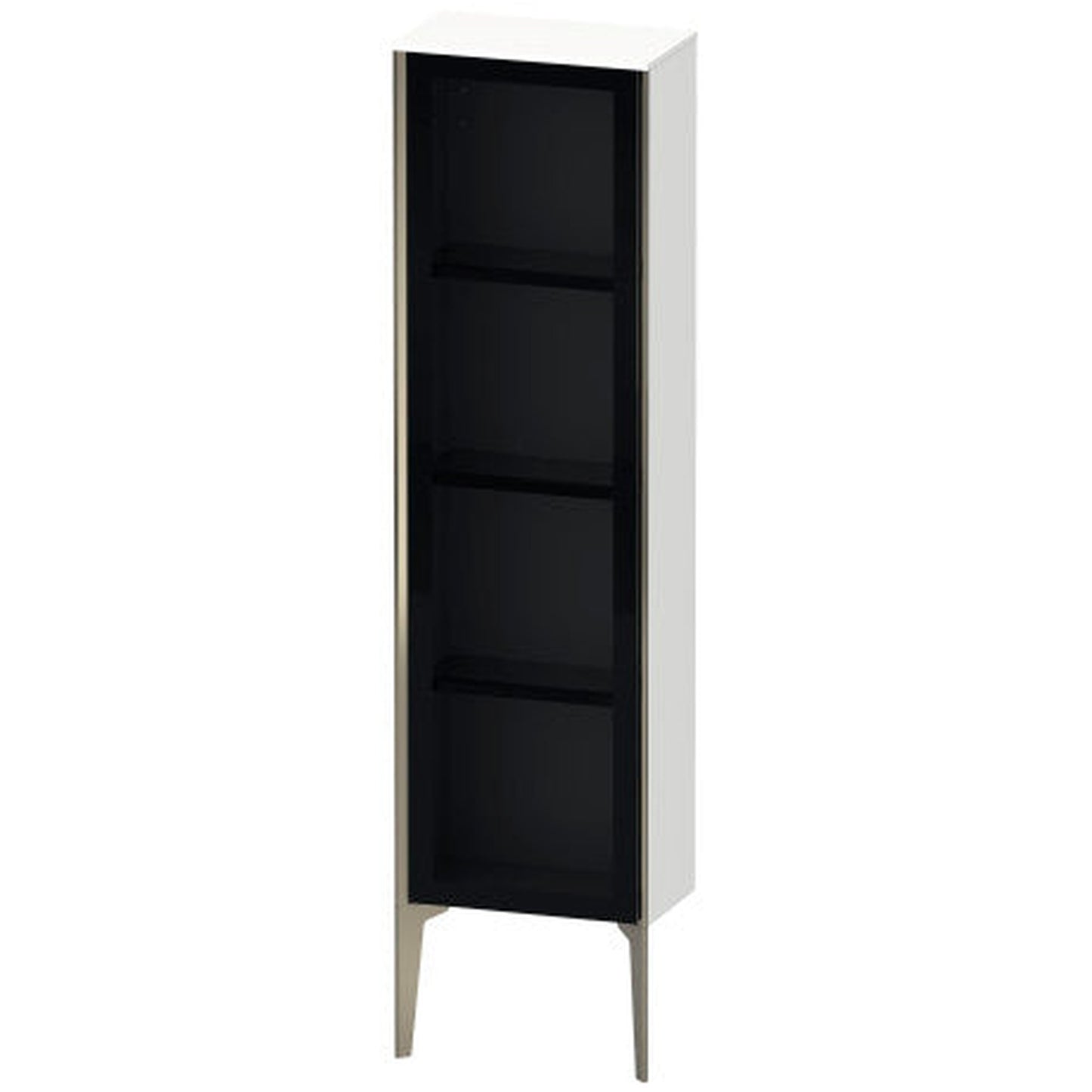 Duravit Xviu 16" x 52" Semi Tall Cabinet With Left Hinge, Champagne Matt and White Matt Finish (XV1365LB118)