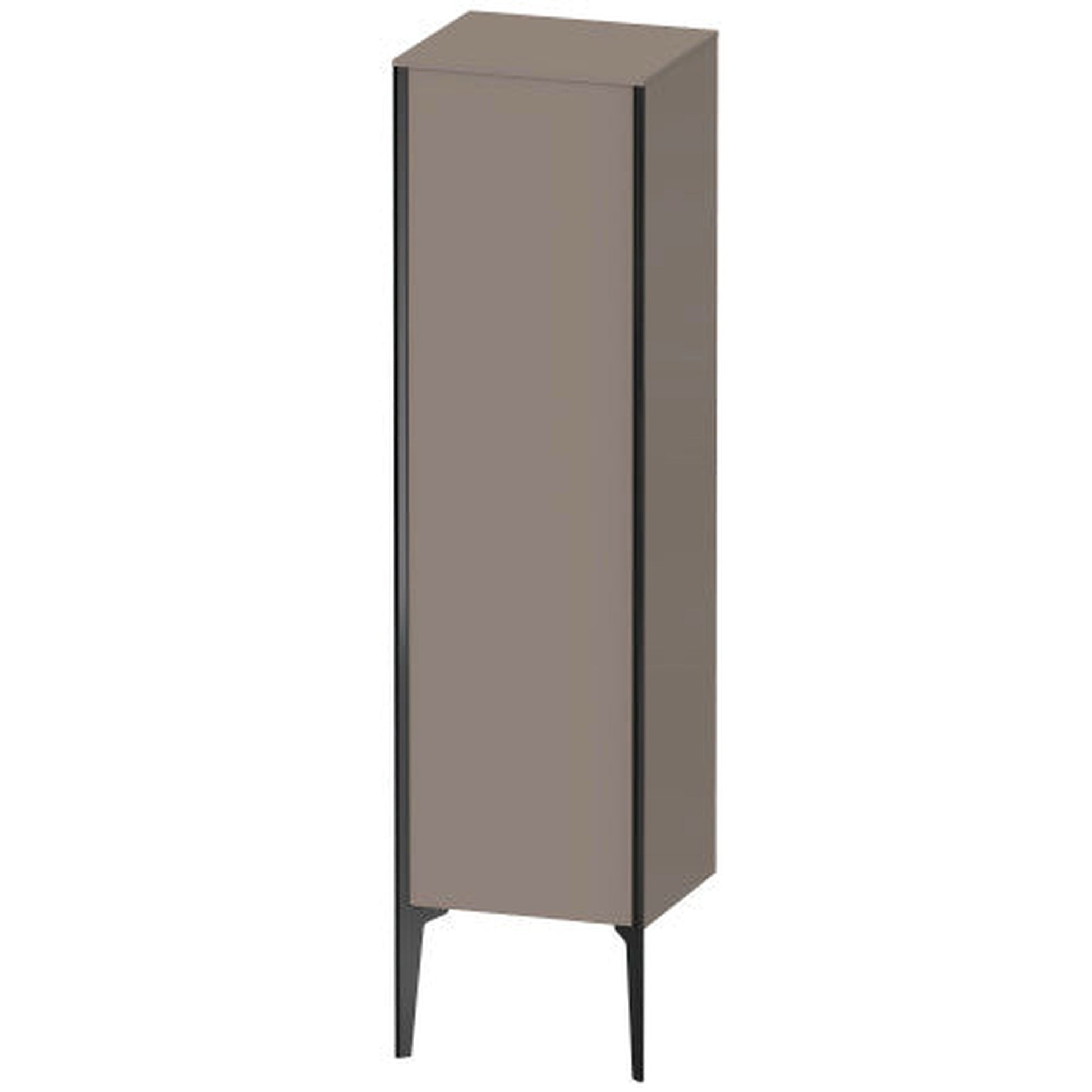 Duravit Xviu 16" x 52" Semi Tall Cabinet With Right Hinge, Black Matt and Basalt Matt Finish (XV1325RB243)