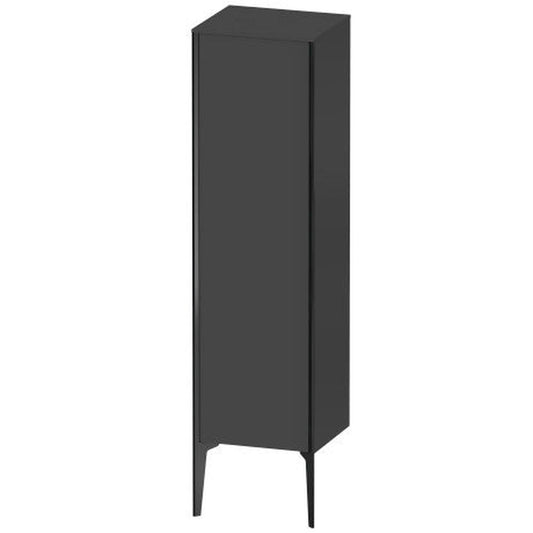 Duravit Xviu 16" x 52" Semi Tall Cabinet With Right Hinge, Black Matt and Graphite Matt Finish (XV1325RB249)