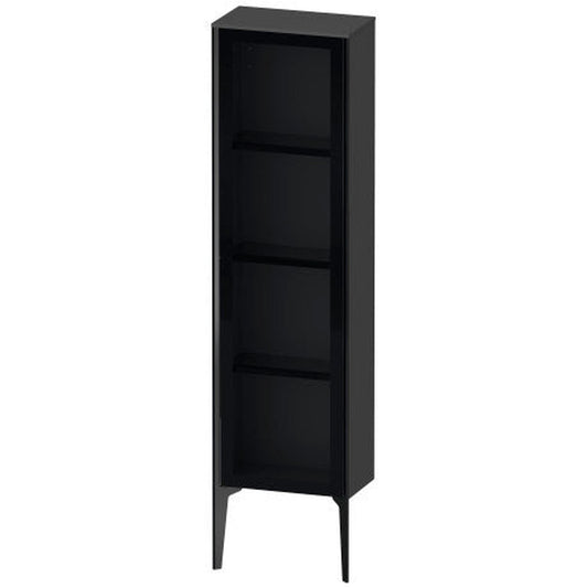 Duravit Xviu 16" x 52" Semi Tall Cabinet With Right Hinge, Black Matt and Graphite Matt Finish (XV1365RB249)