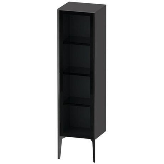Duravit Xviu 16" x 52" Semi Tall Cabinet With Right Hinge, Black Matt and Graphite Matt Finish (XV1367RB249)