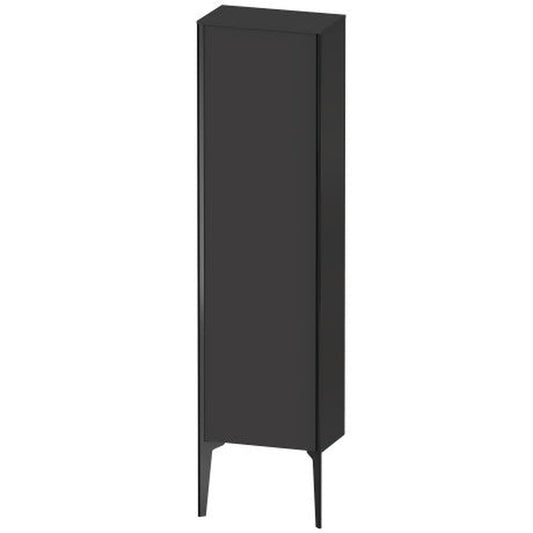 Duravit Xviu 16" x 52" Semi Tall Cabinet With Right Hinge, Black Matt and Graphite Super Matt Finish (XV1315-RB)