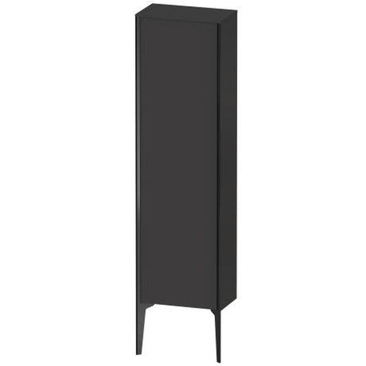 Duravit Xviu 16" x 52" Semi Tall Cabinet With Right Hinge, Black Matt and Graphite Super Matt Finish (XV1315RB280)