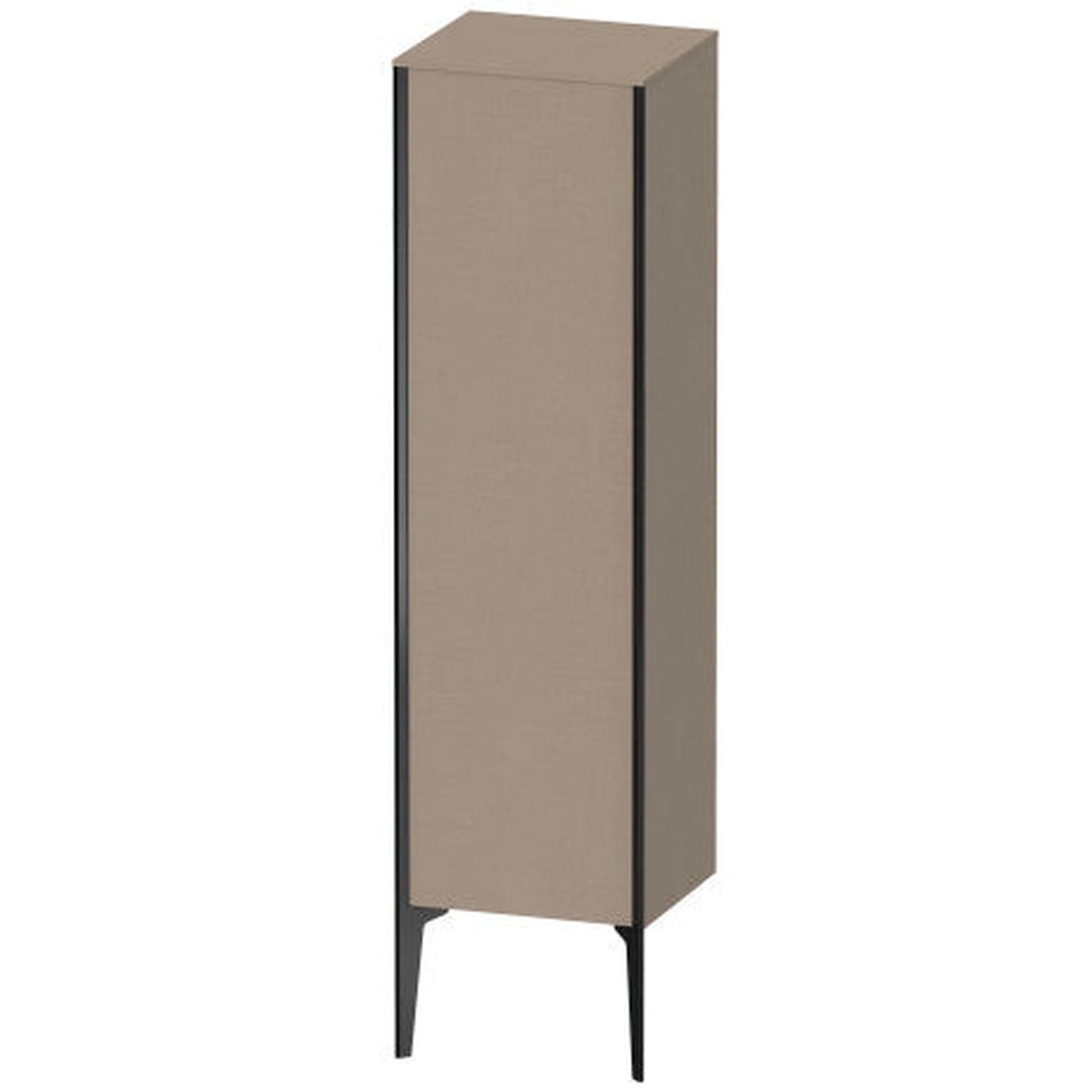 Duravit Xviu 16" x 52" Semi Tall Cabinet With Right Hinge, Black Matt and Linen Finish (XV1325RB275)