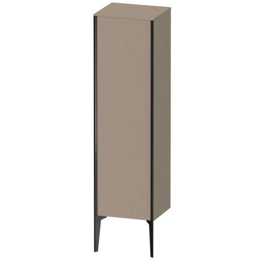 Duravit Xviu 16" x 52" Semi Tall Cabinet With Right Hinge, Black Matt and Linen Finish (XV1325RB275)