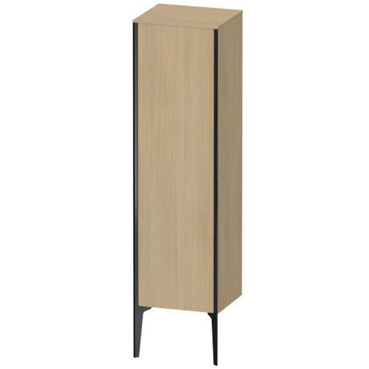 Duravit Xviu 16" x 52" Semi Tall Cabinet With Right Hinge, Black Matt and Mediterreanean Oak Real Wood Veneer Finish (XV1325RB271)