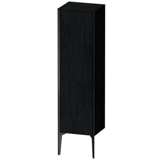 Duravit Xviu 16" x 52" Semi Tall Cabinet With Right Hinge, Black Matt and Oak Black Finish (XV1325RB216)