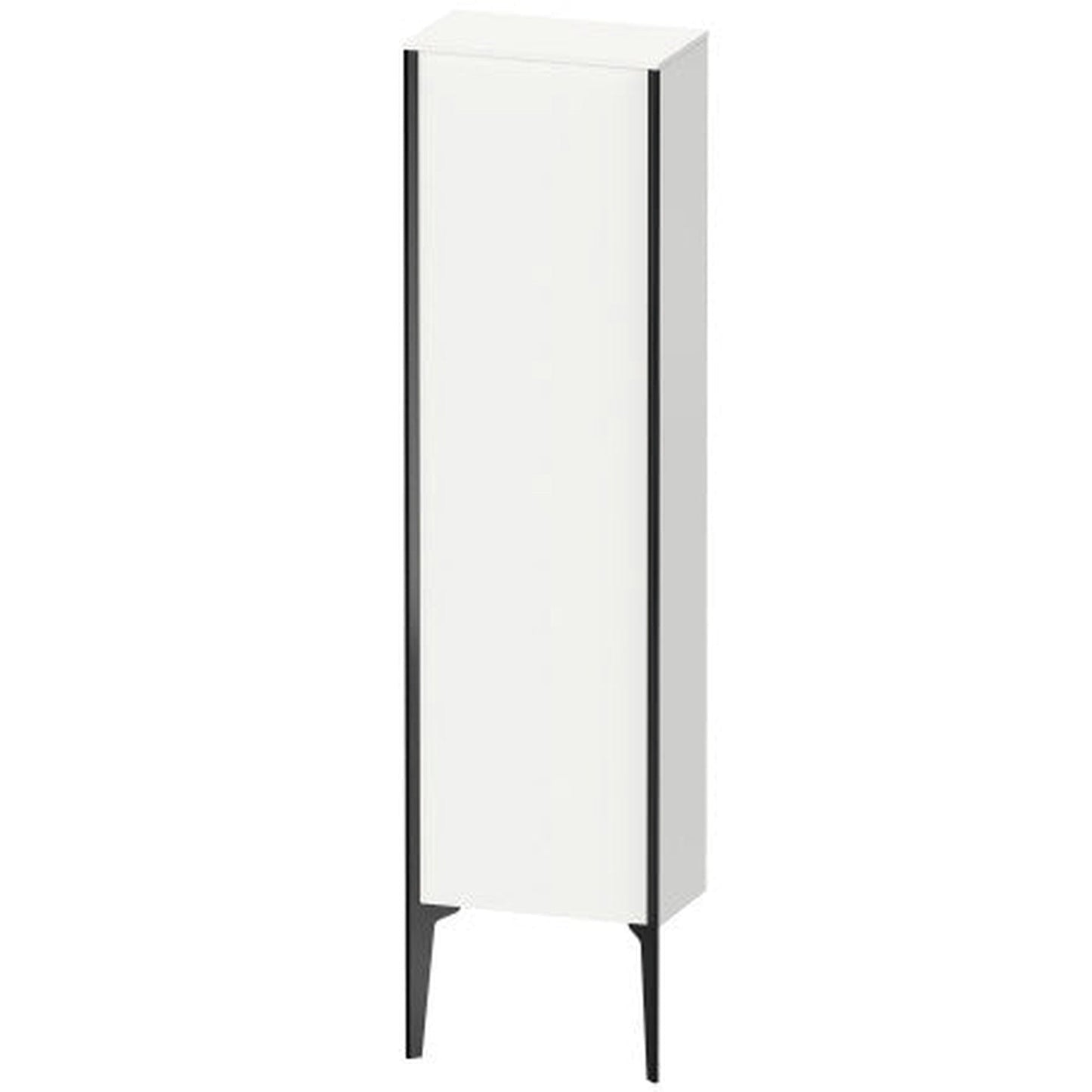 Duravit Xviu 16" x 52" Semi Tall Cabinet With Right Hinge, Black Matt and White Matt Finish (XV1315-RB)