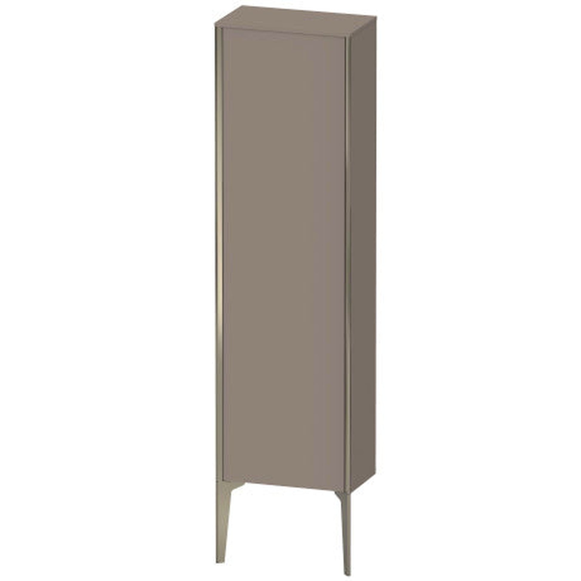 Duravit Xviu 16" x 52" Semi Tall Cabinet With Right Hinge, Champagne Matt and Basalt Matt Finish (XV1315RB143)