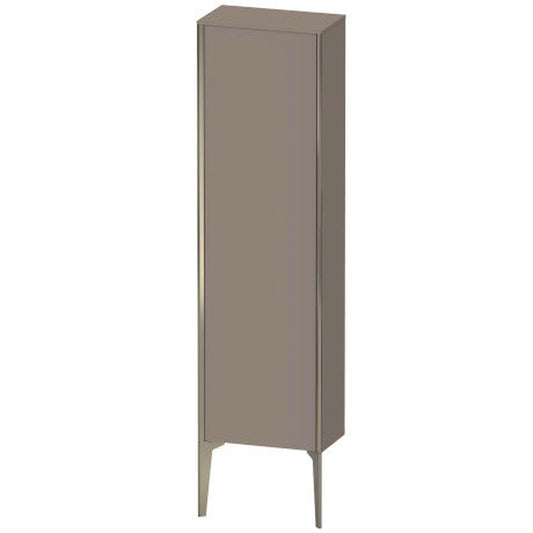 Duravit Xviu 16" x 52" Semi Tall Cabinet With Right Hinge, Champagne Matt and Basalt Matt Finish (XV1315RB143)