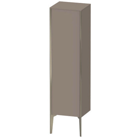 Duravit Xviu 16" x 52" Semi Tall Cabinet With Right Hinge, Champagne Matt and Basalt Matt Finish (XV1325RB143)