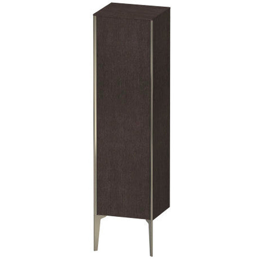 Duravit Xviu 16" x 52" Semi Tall Cabinet With Right Hinge, Champagne Matt and Brushed Dark Oak Real Wood Veneer Finish (XV1325RB172)