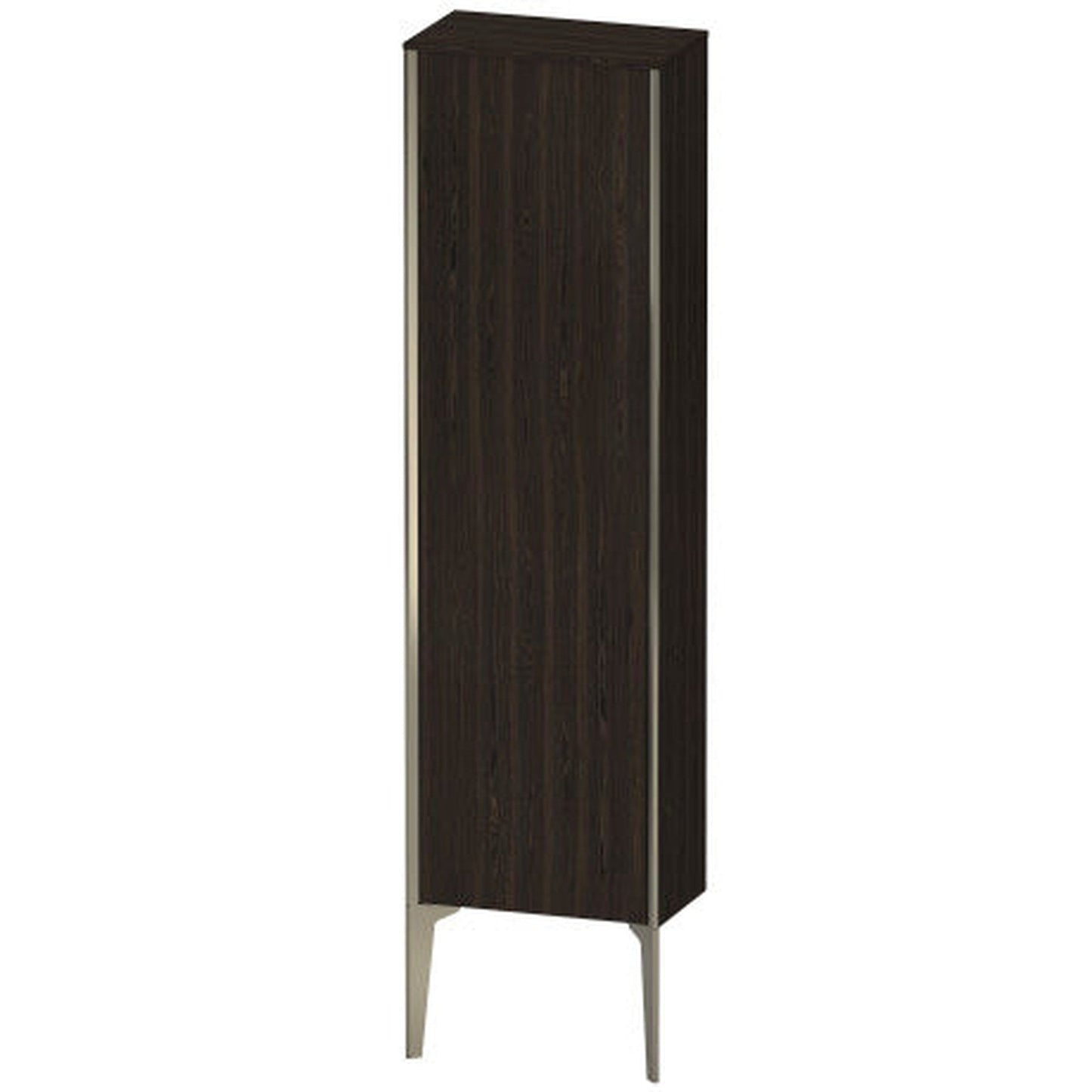 Duravit Xviu 16" x 52" Semi Tall Cabinet With Right Hinge, Champagne Matt and Brushed Walnut Real Wood Veneer Finish (XV1315-RB)