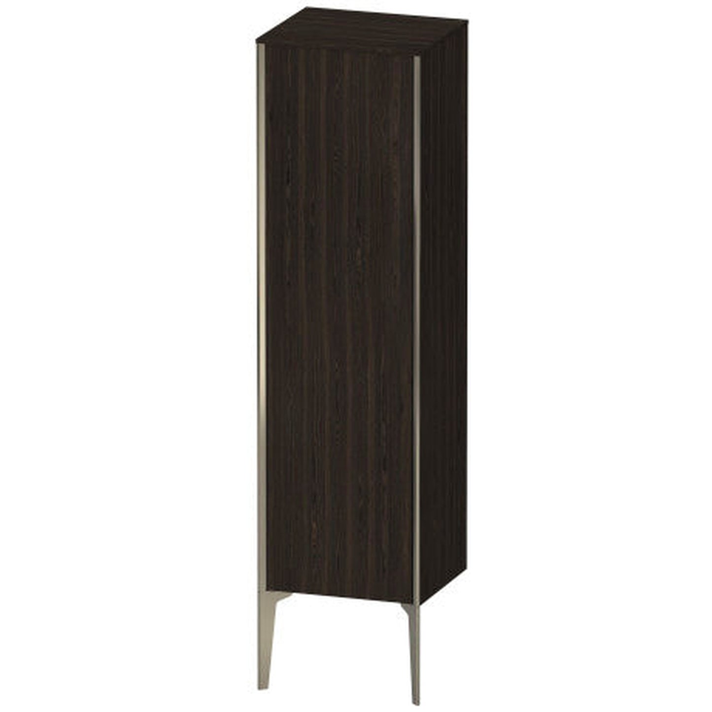 Duravit Xviu 16" x 52" Semi Tall Cabinet With Right Hinge, Champagne Matt and Brushed Walnut Real Wood Veneer Finish (XV1325RB169)