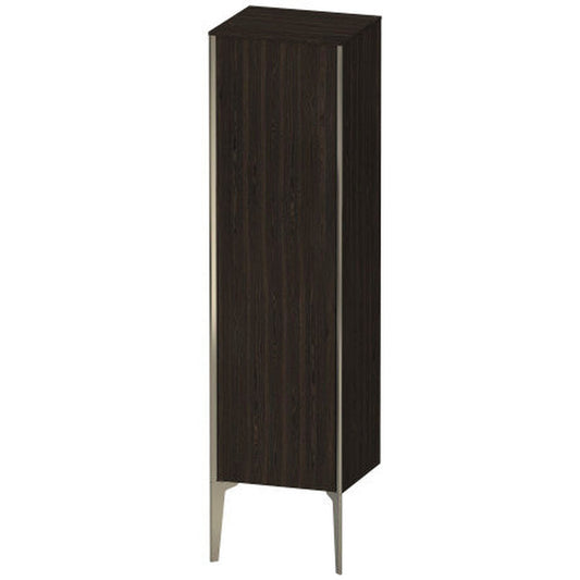 Duravit Xviu 16" x 52" Semi Tall Cabinet With Right Hinge, Champagne Matt and Brushed Walnut Real Wood Veneer Finish (XV1325RB169)