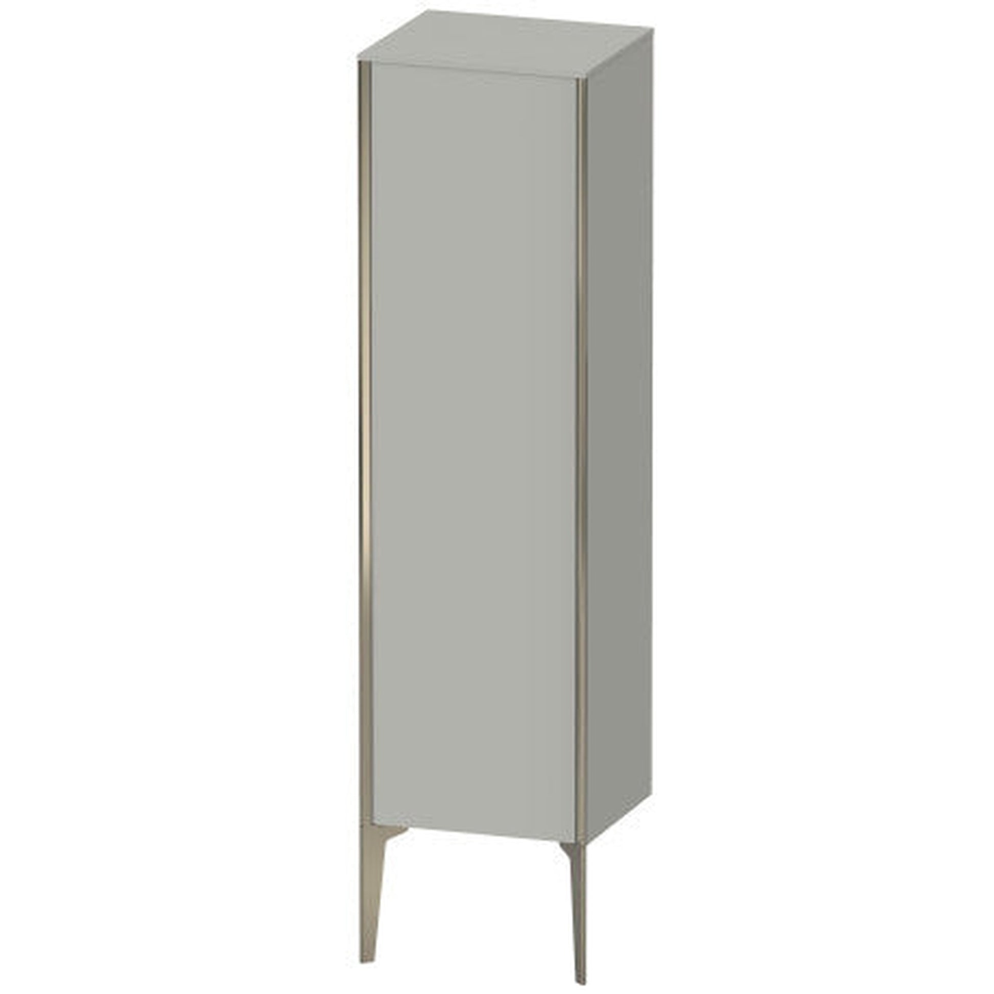 Duravit Xviu 16" x 52" Semi Tall Cabinet With Right Hinge, Champagne Matt and Concrete Grey Matt Finish (XV1325RB107)