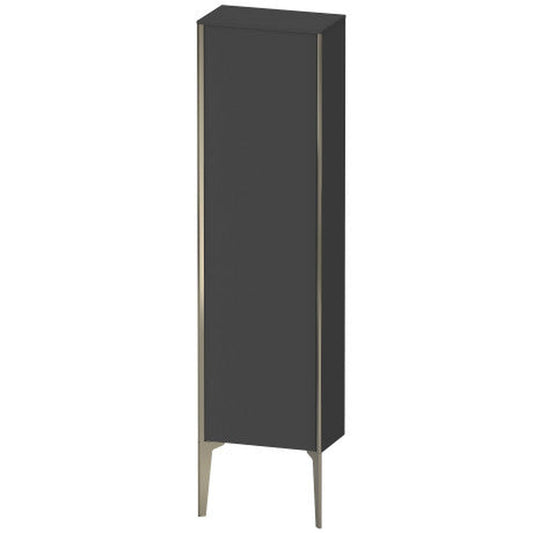 Duravit Xviu 16" x 52" Semi Tall Cabinet With Right Hinge, Champagne Matt and Graphite Matt Finish (XV1315RB149)