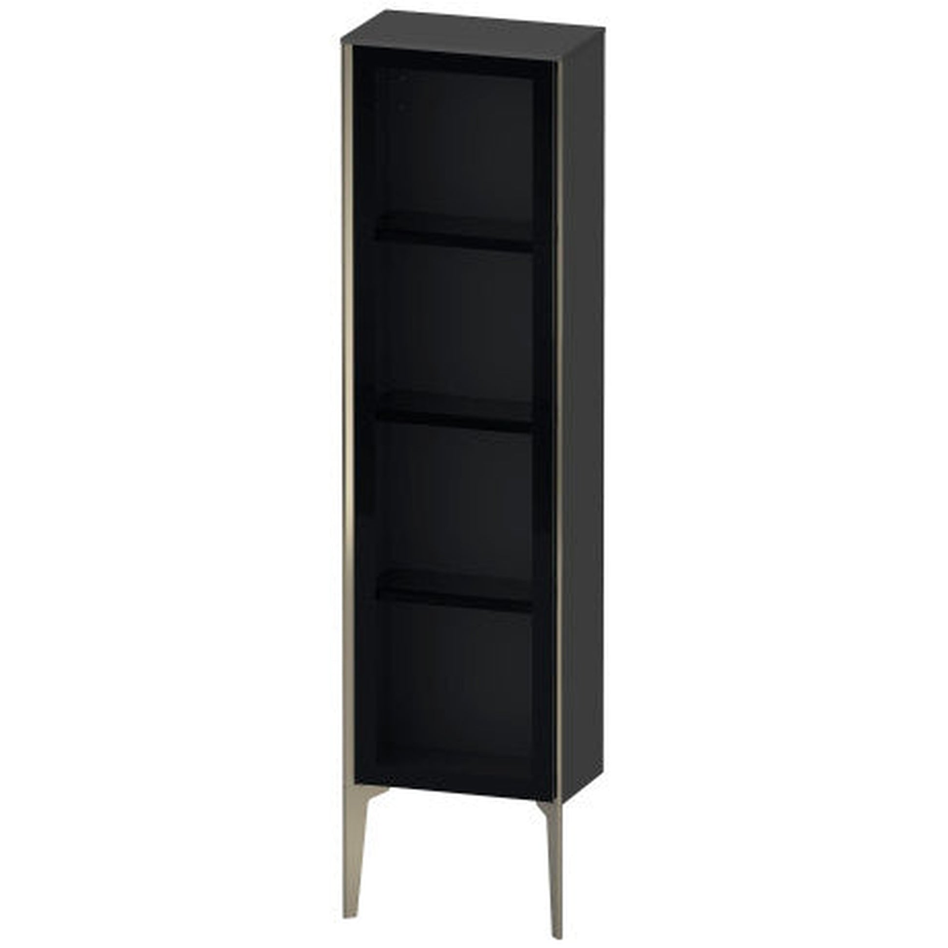 Duravit Xviu 16" x 52" Semi Tall Cabinet With Right Hinge, Champagne Matt and Graphite Matt Finish (XV1365RB149)