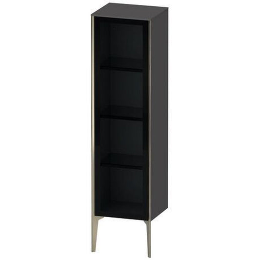 Duravit Xviu 16" x 52" Semi Tall Cabinet With Right Hinge, Champagne Matt and Graphite Matt Finish (XV1367RB149)