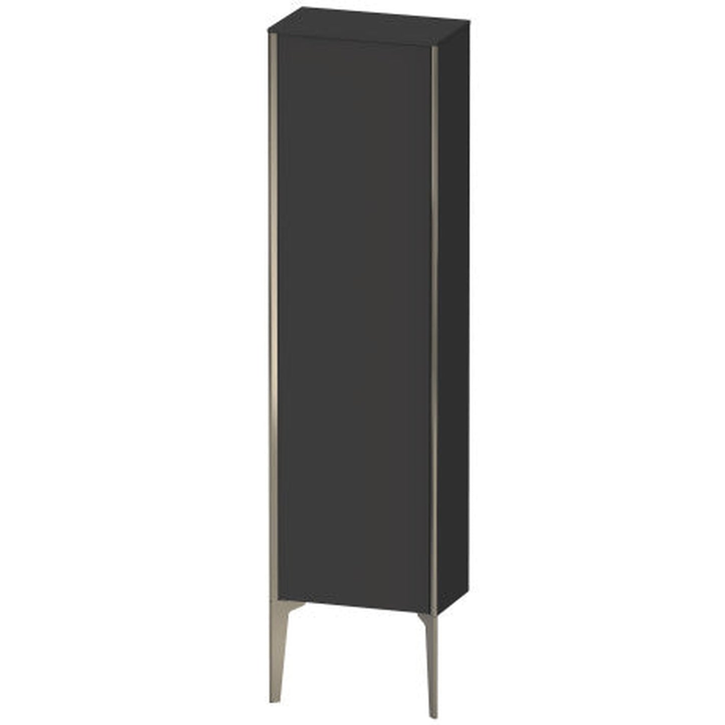 Duravit Xviu 16" x 52" Semi Tall Cabinet With Right Hinge, Champagne Matt and Graphite Super Matt Finish (XV1315RB180)