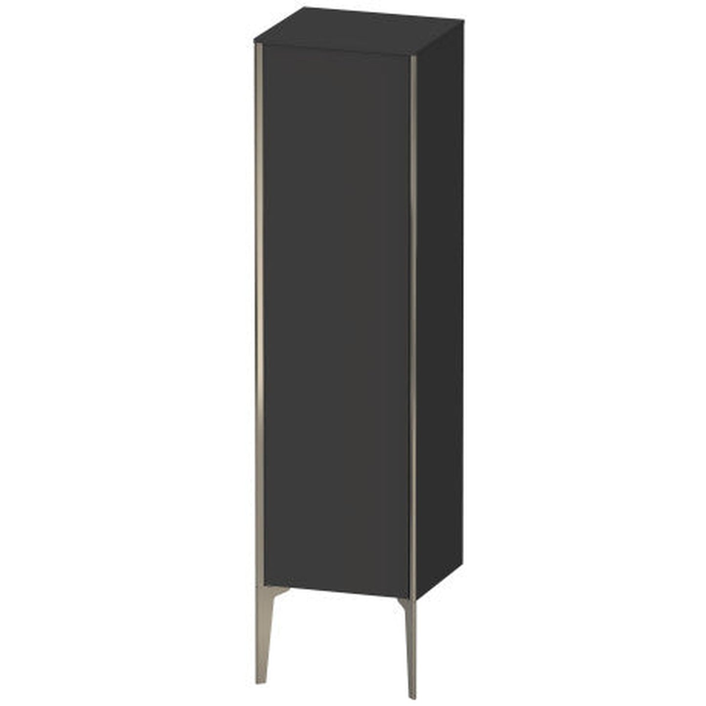 Duravit Xviu 16" x 52" Semi Tall Cabinet With Right Hinge, Champagne Matt and Graphite Super Matt Finish (XV1325RB180)