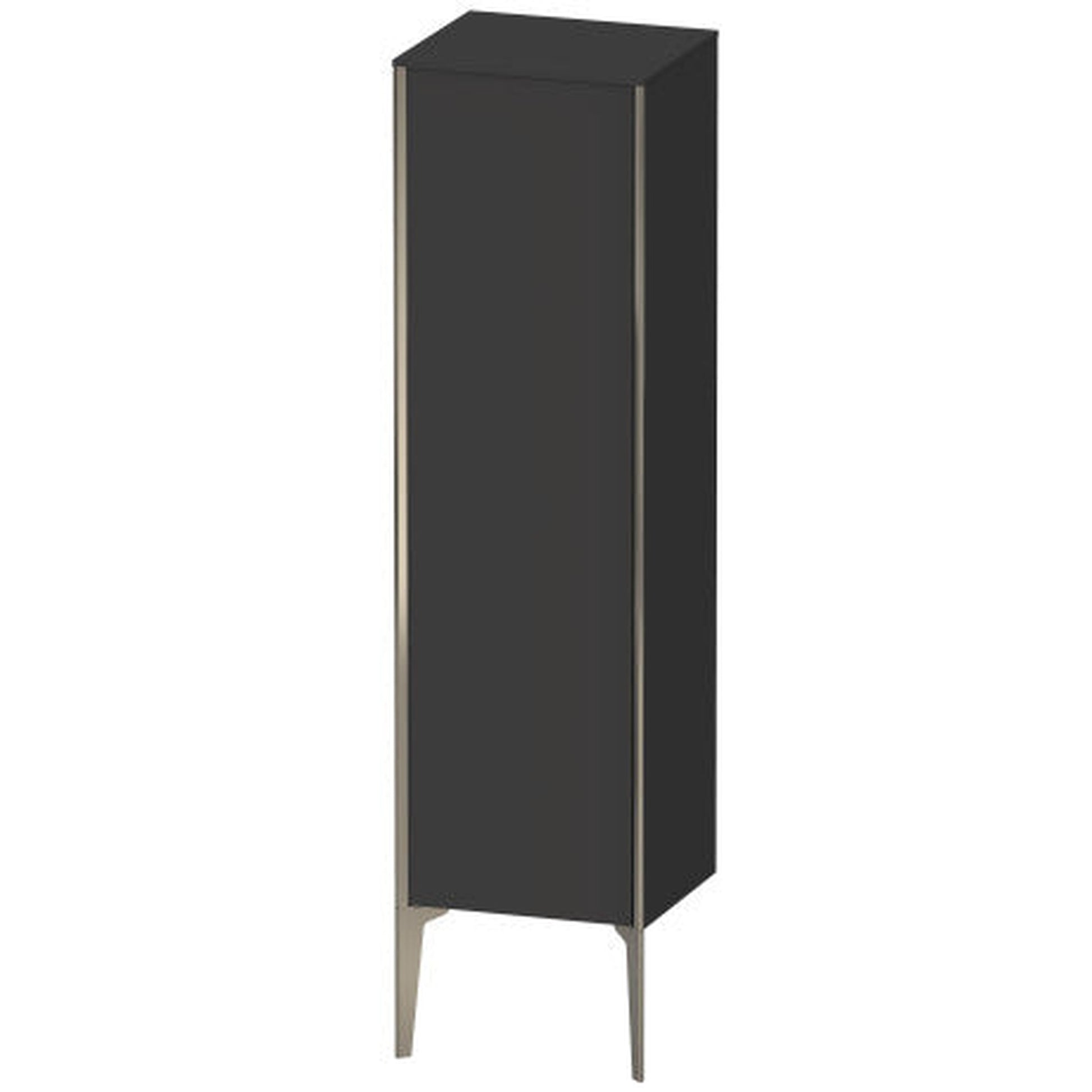 Duravit Xviu 16" x 52" Semi Tall Cabinet With Right Hinge, Champagne Matt and Graphite Super Matt Finish (XV1325RB180)