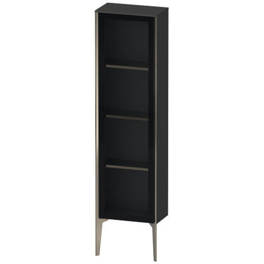 Duravit Xviu 16" x 52" Semi Tall Cabinet With Right Hinge, Champagne Matt and Graphite Super Matt Finish (XV1365RB180)