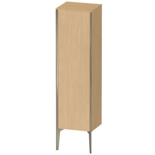 Duravit Xviu 16" x 52" Semi Tall Cabinet With Right Hinge, Champagne Matt and Natural Oak Finish (XV1325RB130)