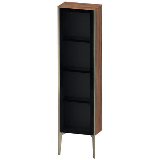 Duravit Xviu 16" x 52" Semi Tall Cabinet With Right Hinge, Champagne Matt and Natural Walnut Finish (XV1365RB179)