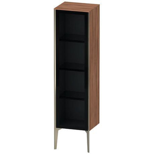 Duravit Xviu 16" x 52" Semi Tall Cabinet With Right Hinge, Champagne Matt and Natural Walnut Finish (XV1367RB179)