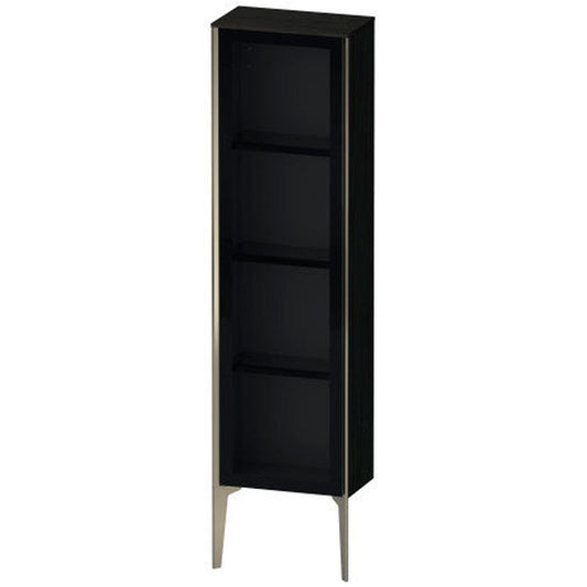 Duravit Xviu 16" x 52" Semi Tall Cabinet With Right Hinge, Champagne Matt and Oak Black Finish (XV1365RB116)