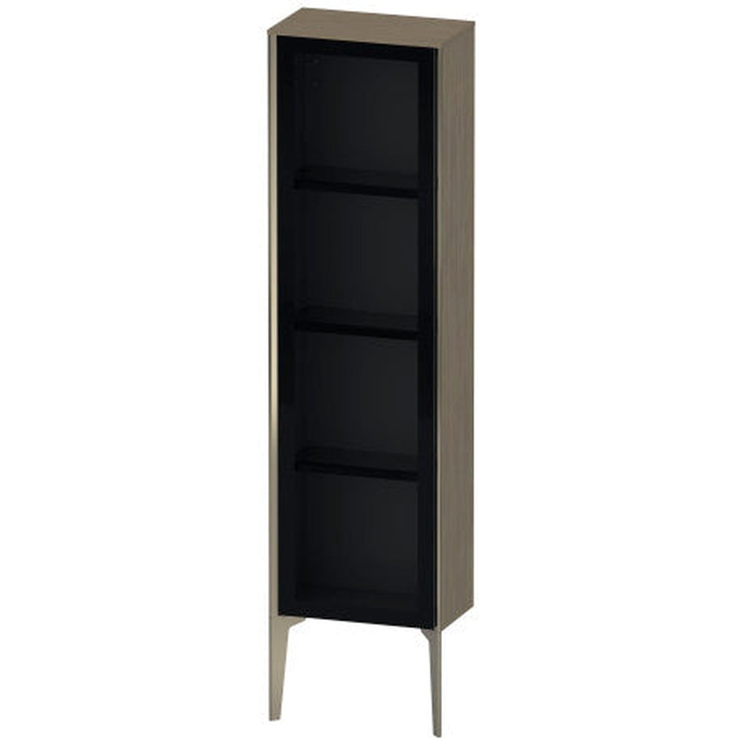 Duravit Xviu 16" x 52" Semi Tall Cabinet With Right Hinge, Champagne Matt and Oak Terra Finish (XV1365RB135)