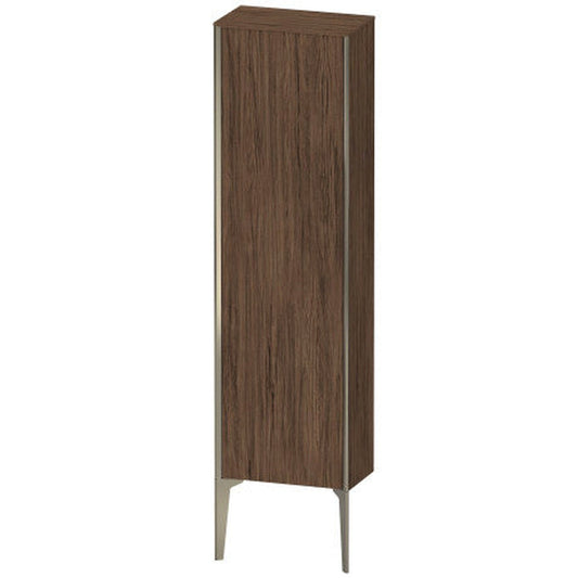 Duravit Xviu 16" x 52" Semi Tall Cabinet With Right Hinge, Champagne Matt and Walnut Dark Finish (XV1315-RB)
