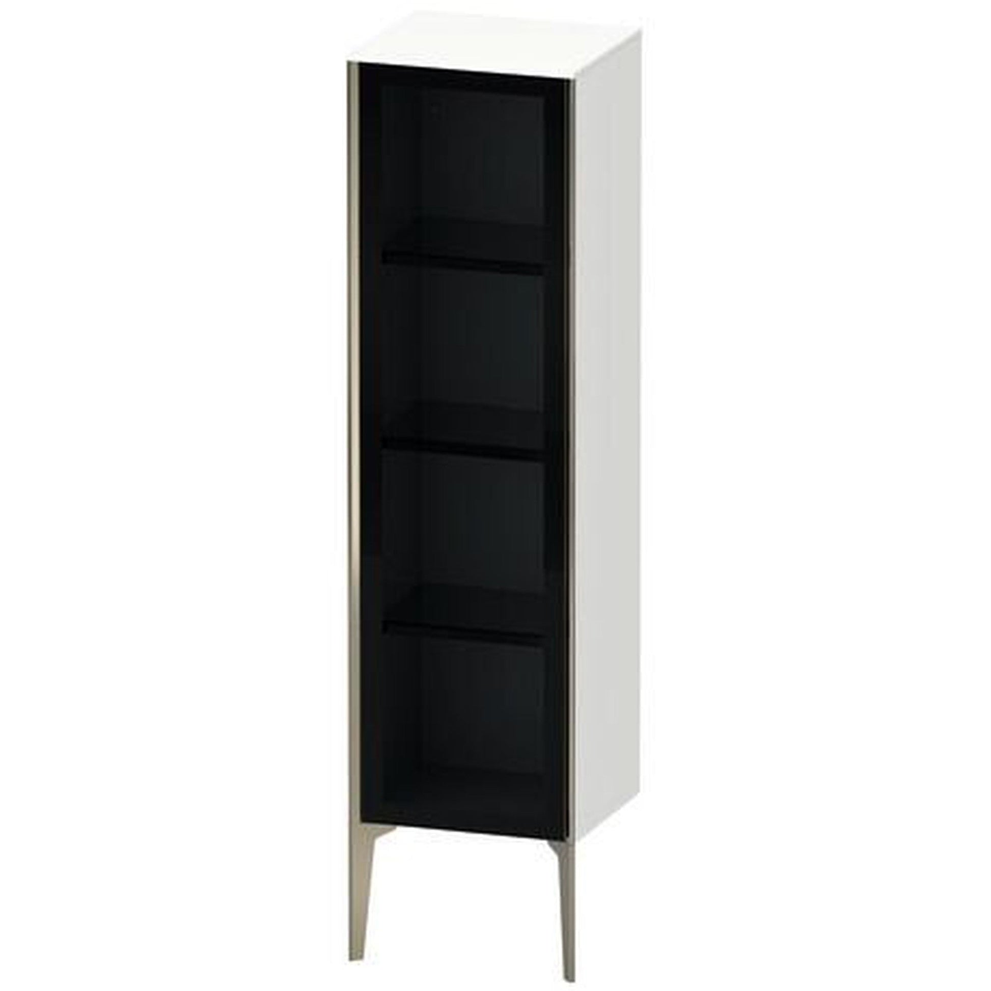 Duravit Xviu 16" x 52" Semi Tall Cabinet With Right Hinge, Champagne Matt and White Matt Finish (XV1367RB118)