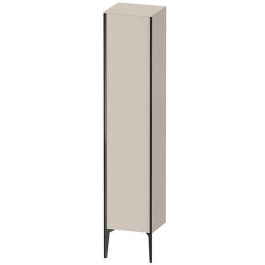Duravit Xviu 16" x 70" Tall Cabinet With Left Hinge, Black Matt and Taupe Matt Finish (XV1335LB291)