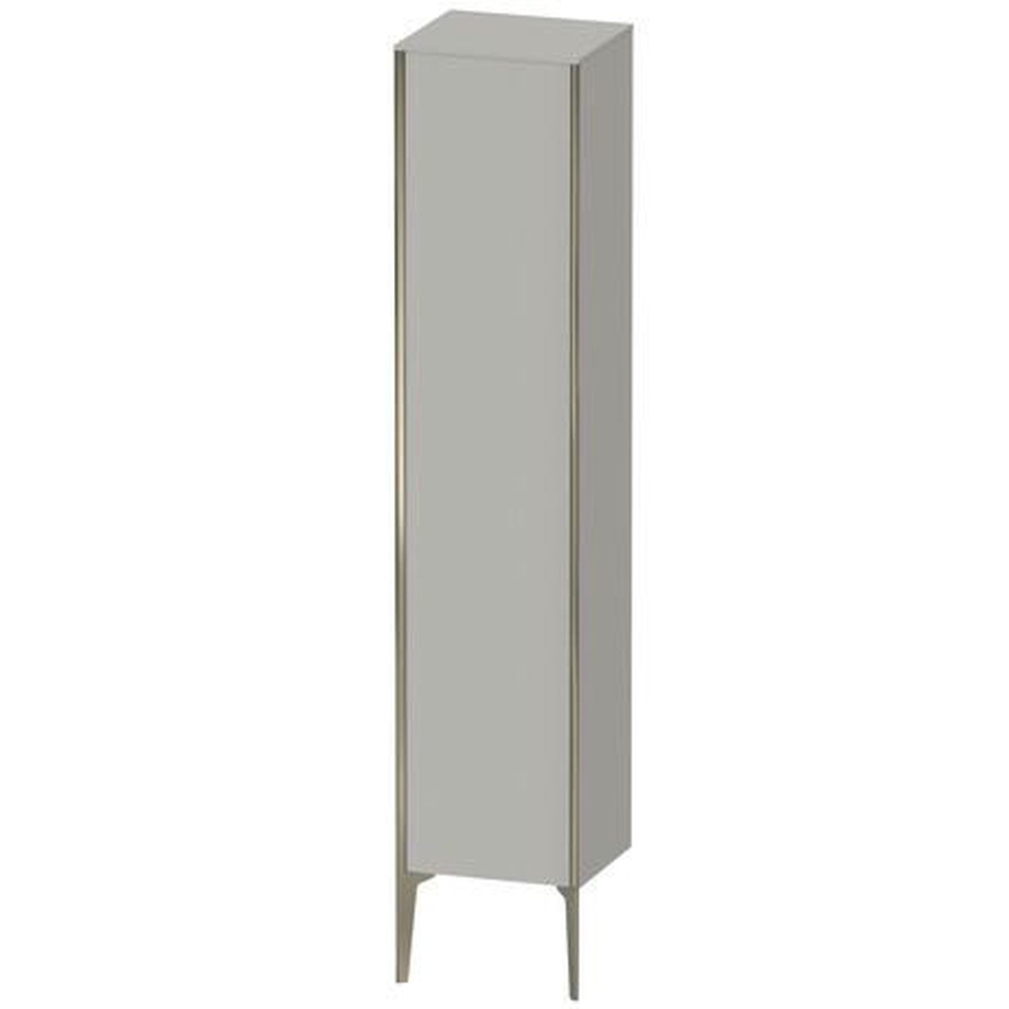Duravit Xviu 16" x 70" Tall Cabinet With Left Hinge, Champagne Matt and Concrete Grey Matt Finish (XV1335LB107)