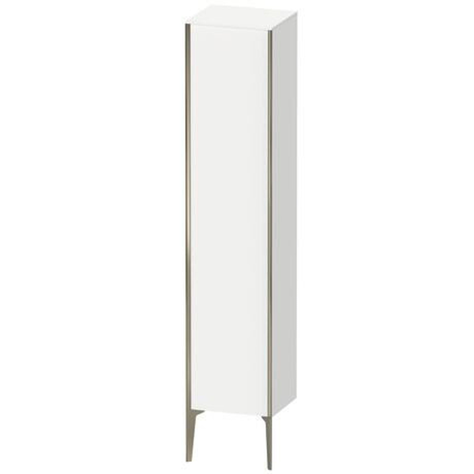 Duravit Xviu 16" x 70" Tall Cabinet With Left Hinge, Champagne Matt and White Matt Finish (XV1335LB118)