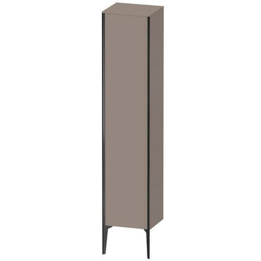 Duravit Xviu 16" x 70" Tall Cabinet With Right Hinge, Black Matt and Basalt Matt Finish (XV1335RB243)