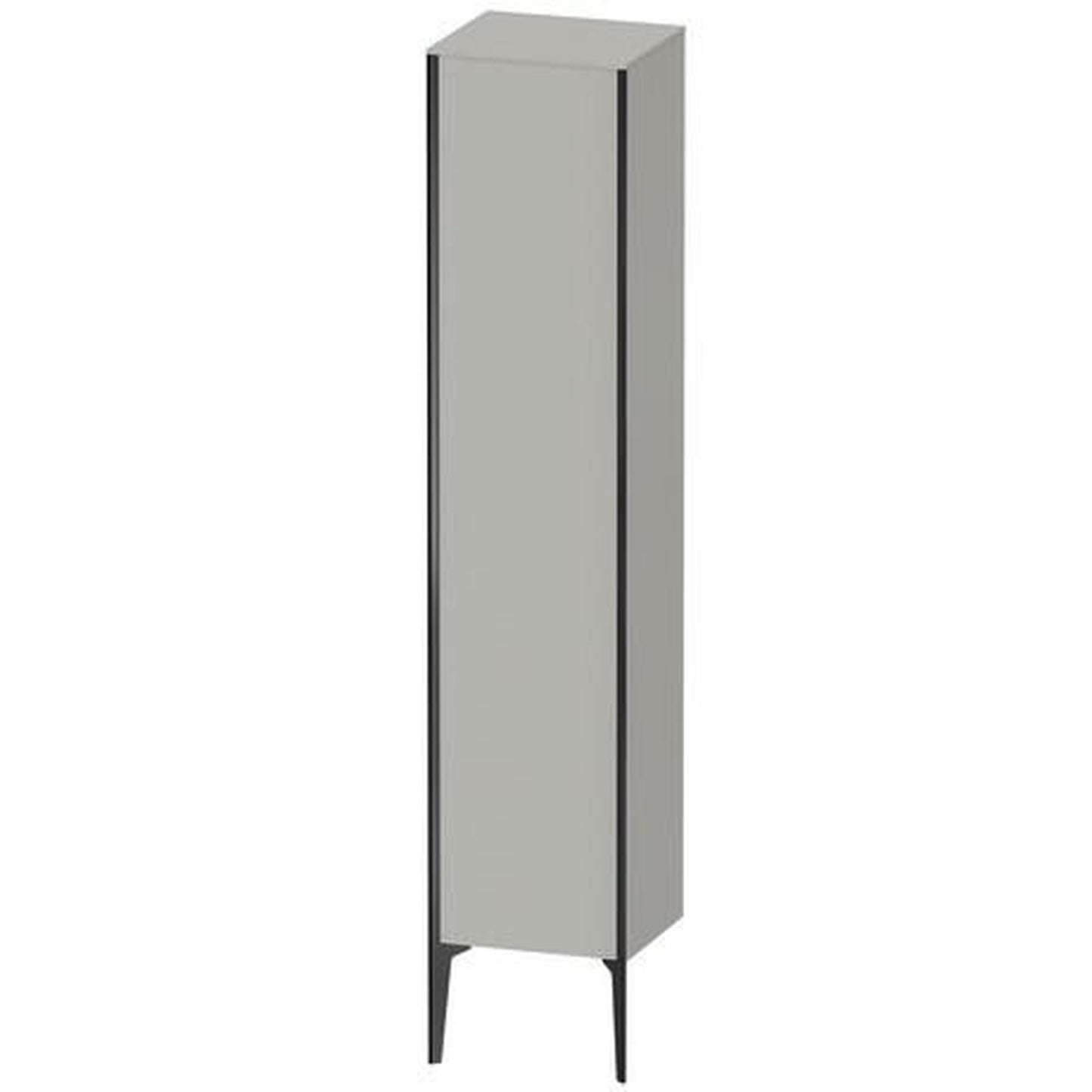 Duravit Xviu 16" x 70" Tall Cabinet With Right Hinge, Black Matt and Concrete Grey Matt Finish (XV1335RB207)