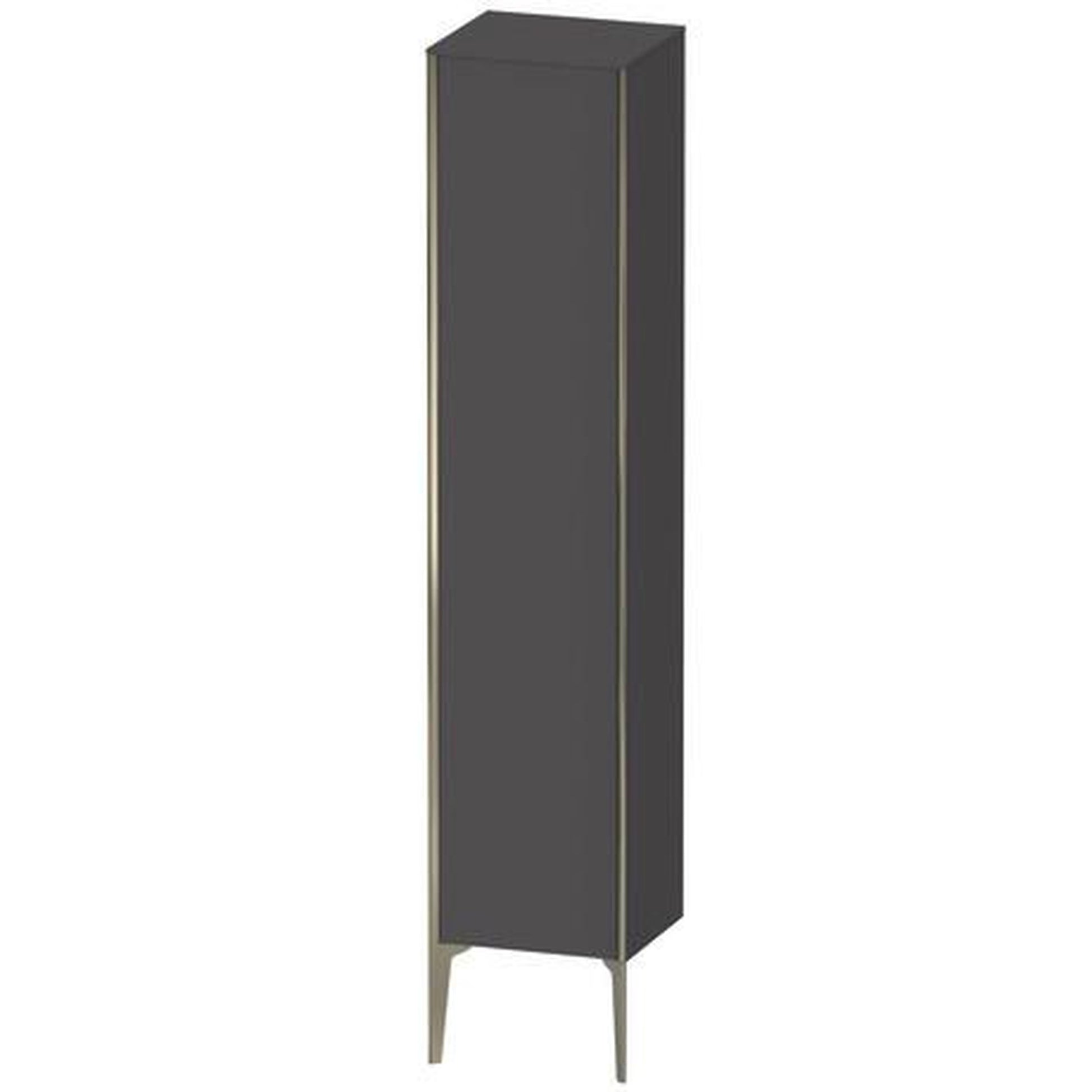 Duravit Xviu 16" x 70" Tall Cabinet With Right Hinge, Champagne Matt and Graphite Matt Finish (XV1335RB149)